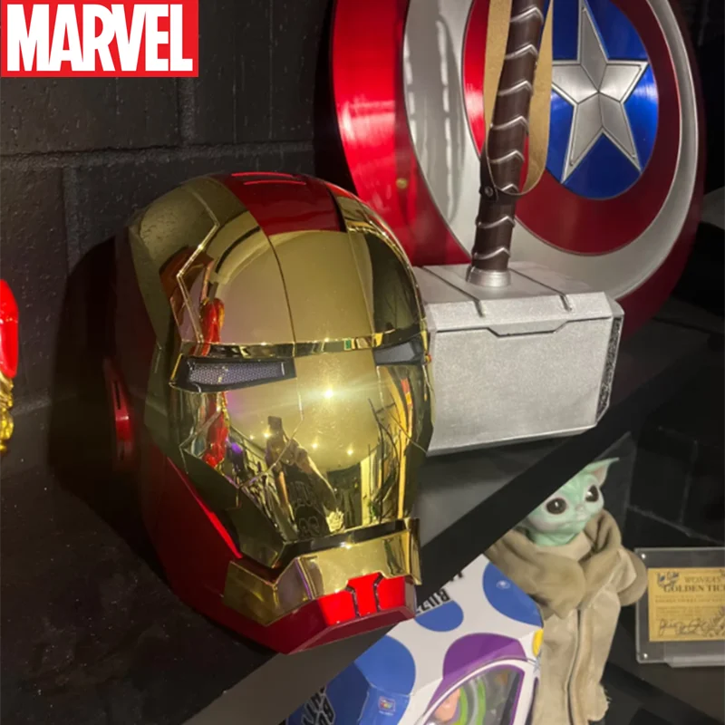 Iron Man Mk5 Helmet 1:1 Voice Control Marvel Avengers Mk50 Mk5 Automatoc Cosplay With Led Light Electronic Close Ironman Helmet