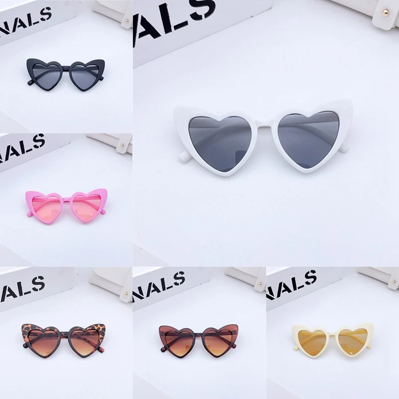 Kids Fashion Heart Design Sunglasses Toddler Baby Girls Boy Children Outdoor Anti-UV Sun Glasses Photography Accessories