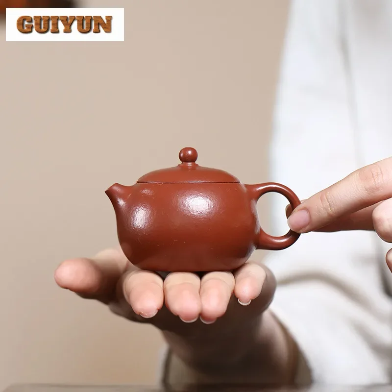 

70ml Authentic Yixing Purple Clay Teapots Handmade Xishi Pot Raw Ore Zhu Mud Kettle Zisha Tea Set Tea Ceremony Collection Craft