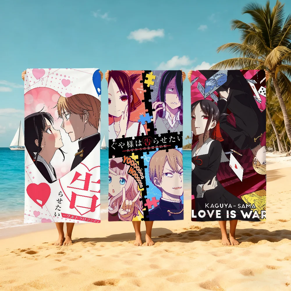 K-kaguya-s-sama L-love Is War Towel Large Quick-Drying Microfiber Soft Beach Towel For Travel Fitness Sauna Bathing Camping