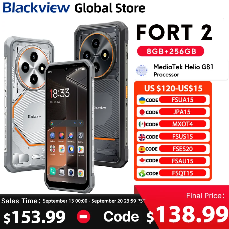 NEW Blackview FORT 2 Rugged Smartphone 6.56
