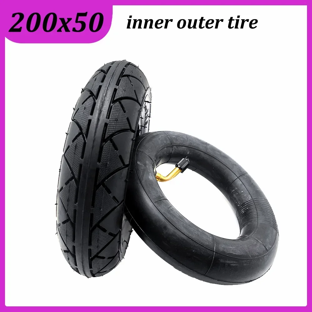 200x50 Tire Inner Tube Outer Tyre for Little Dolphin Electric Scooter 8 Inch Pneumatic Wheel Replacement Accessories