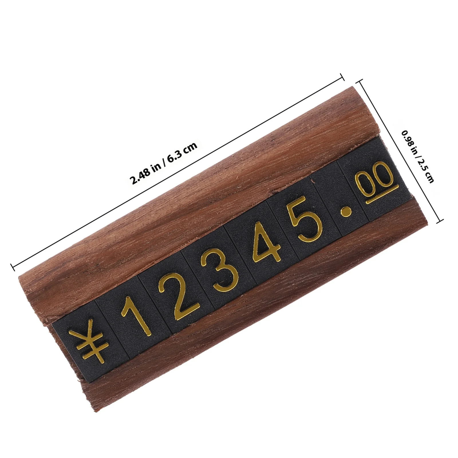 مجموعة واحدة من مكعب العرض البلاستيكي الخشبي لمتجر المجوهرات، بطاقات الأسعار القابلة للتعديل، كتل عرض العداد، حامل ملصقات أسعار البيع بالتجزئة،