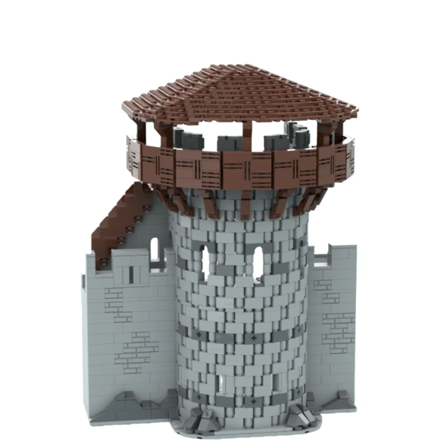 

MOC Shaped Wall Tower City Wall Fortress DIY Creative Building Block Children Love Collecting Bricks Toys Parent-child Gifts
