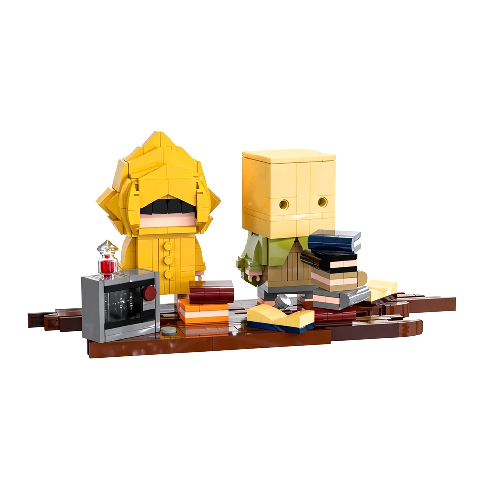 

MOC Little Nightmares Building Blocks Mono and Six Study Scene Game Action Figure Bricks Toy Adult Gift