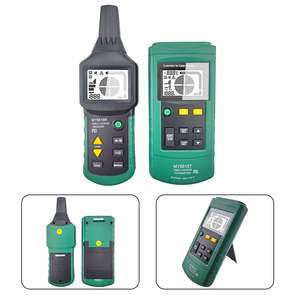 

Cable Detector My6818 Portable Dimensions 190 Mm 89 Mm 42.5 Mm Digital Wire Tracer LED Flashlight Transmitter And Receiver