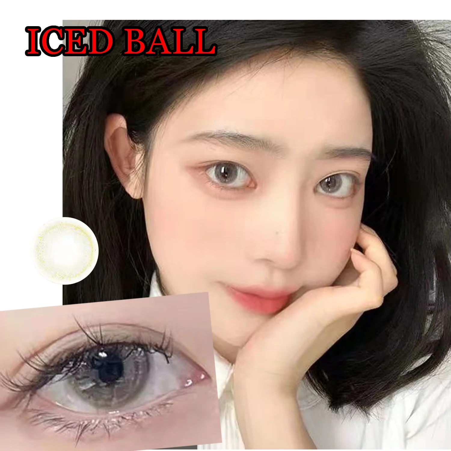 Coslens 14.00mm Glitter Color Soft Contacts Lenses for Eyes Anime Accessories линзы для глаз цветные Iced Ball