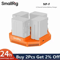 SmallRig for NP-F 4-Channel Camera Battery Charger with LED Display for NP-F550 NP-F570 NP-F750 NP-F970 Camera Battery 4837