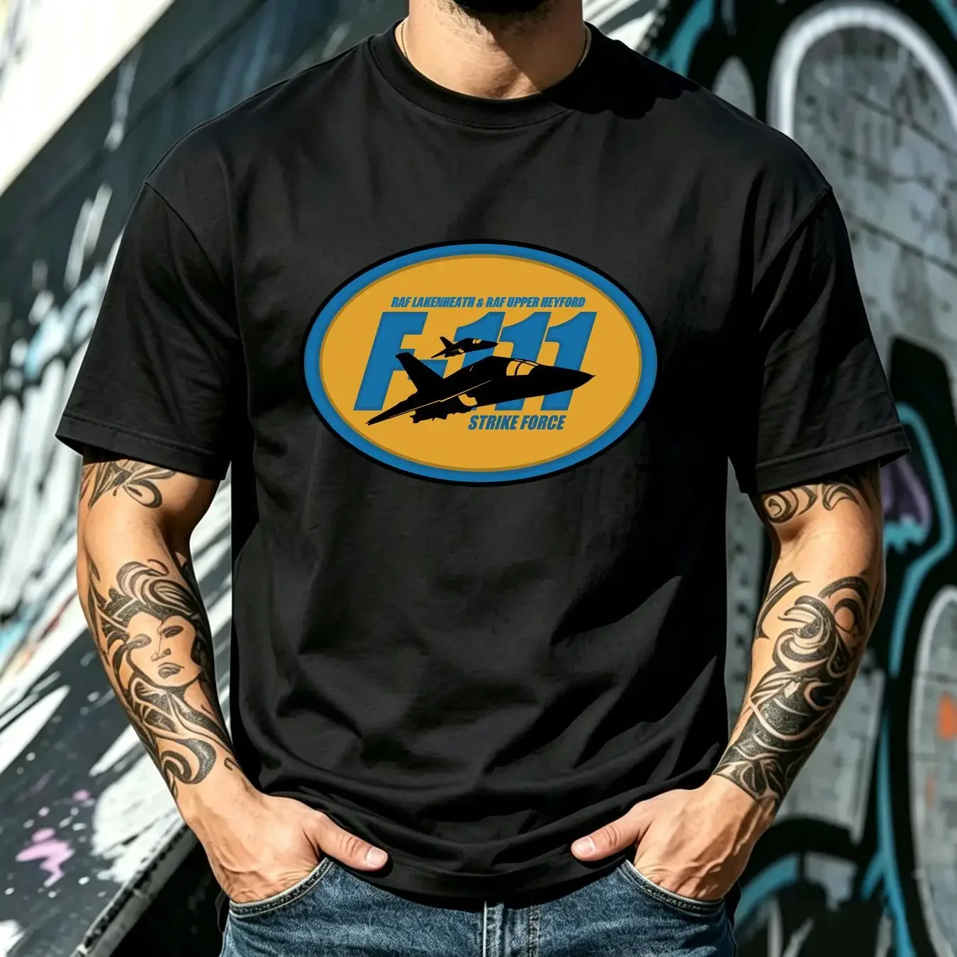 washed T Shirt The General Dynamics F 111 Aardvark S 4XL long or short sleeves vintage Washed fashion Comfortable streetwear