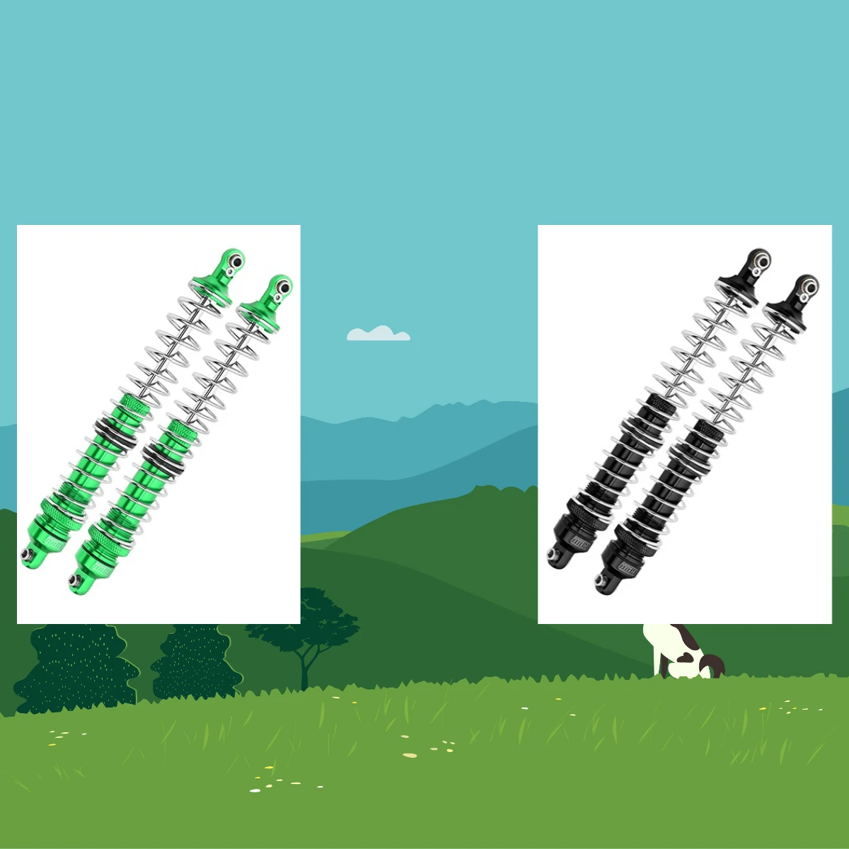 

GPM Alloy Rear Spring Dampers 145mm for Axial 1/10 RBX10 Ryft 4WD Rock Bouncer - Upgrade Racing Car Parts AXI03005