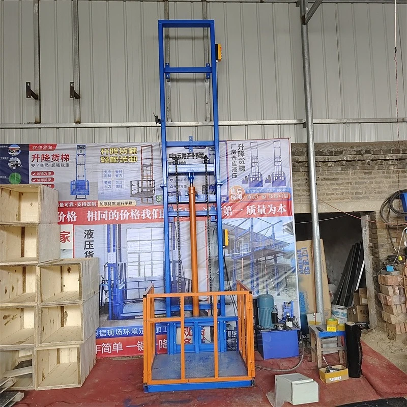 2-8m Electric Cargo Lift Hydraulic Lift Platform Home Small Fixed Hoist Factory Wire Rope Elevator Customizable