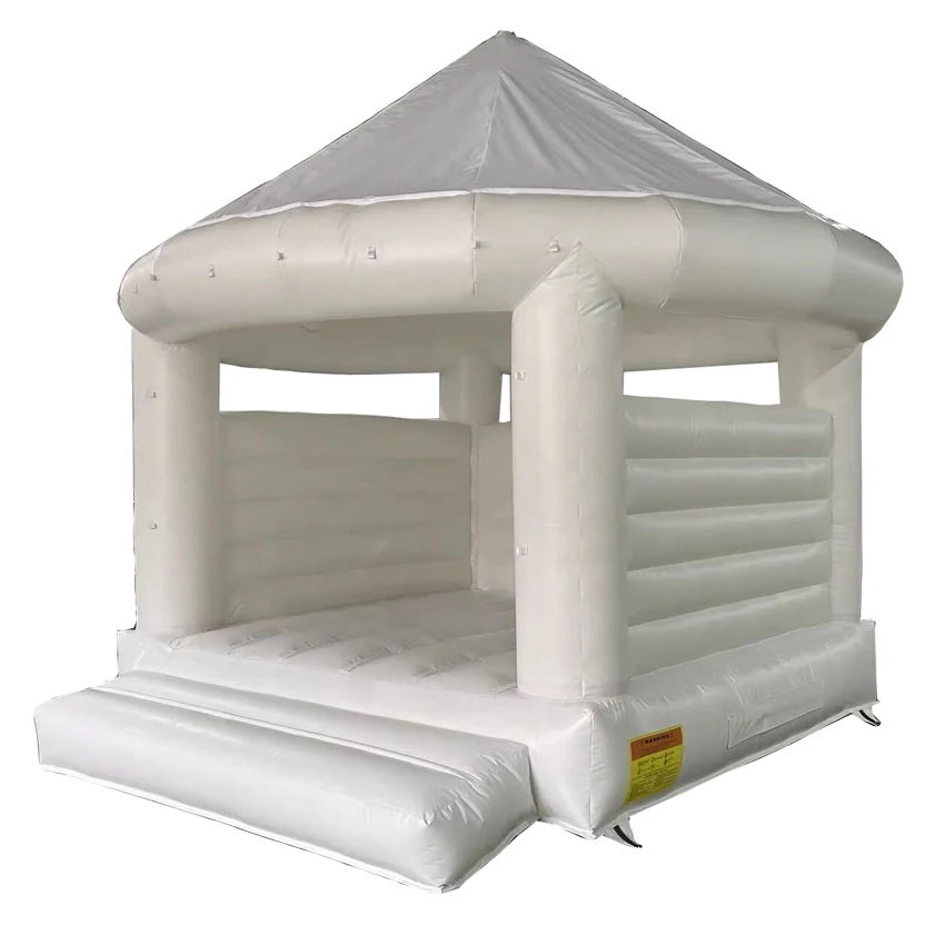 YLWCNN New Inflatable Bounce House Kids Inflate Trampoline Bouncy Game Inflatable Toys White Bouncer Bed With Blower Customized