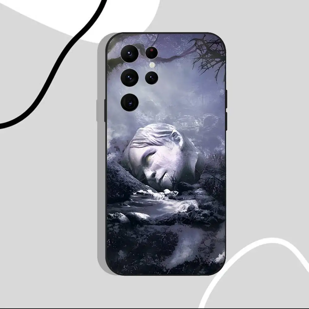 حافظة هاتف Weezer SZNZ للخريف لهاتف سامسونج S25، S24 Ultra، S20، S30 plus، S22 Plus، S23، Ultra 5G غلاف أسود من السيليكون