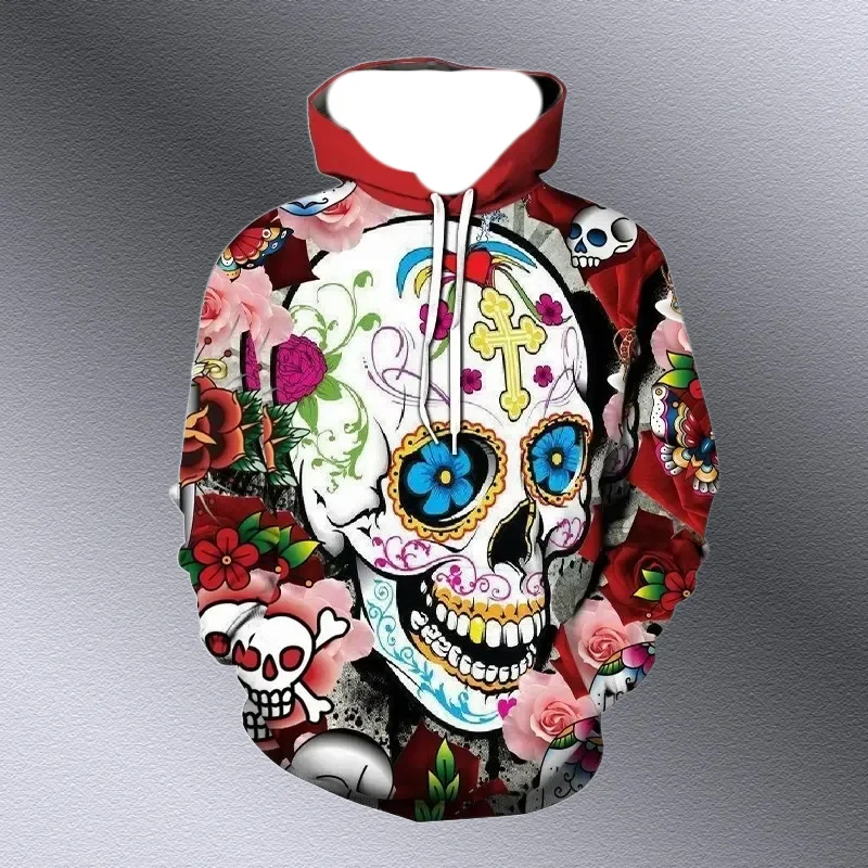 

25 Популярная толстовка со скелетом в стиле хип-хоп, уличное платье со скелетом и 3D принтом, толстовка с длинным рукавом, мужская повседневная модная элитная спортивная одежда