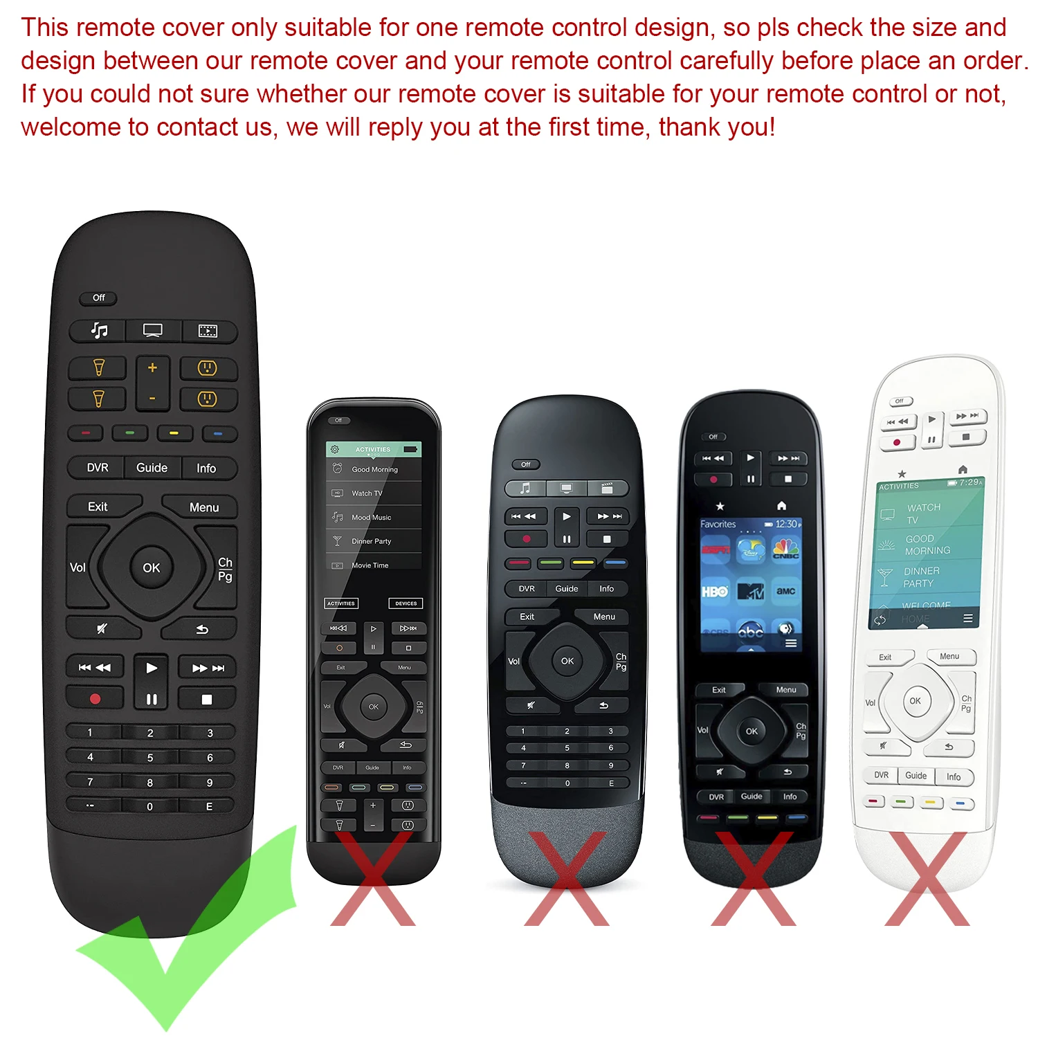 Custodia per telecomando per dispositivi Logitech Harmony Smart Home e Entertainment Custodia protettiva antiurto lavabile e delicata sulla pelle