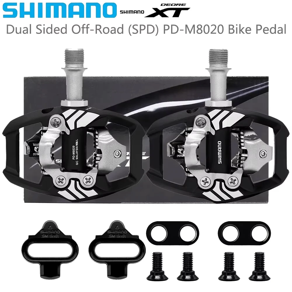 SHIMANO DEORE XT PD-M8020 Self-locking Bicycle Pedal Racing Class Dual Sided Race MTB Bike Pedal Original Cycling Parts