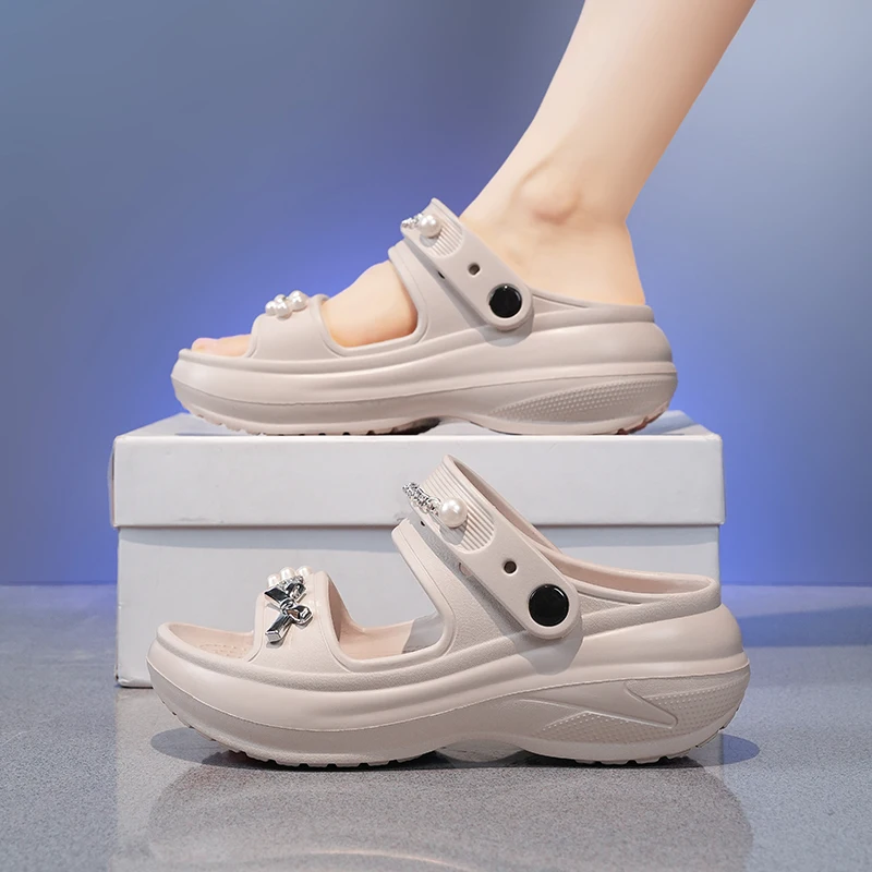 Women's Eva Platform Slides, Thick Sole Non-slip Casual Shoes_voghion.com