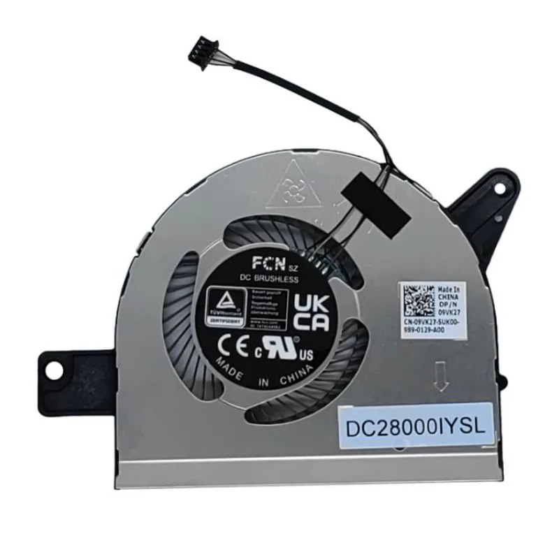 

НОВЫЙ вентилятор процессора для DELL Latitude 5580 09VK27 DC28000IYSL, охлаждающий вентилятор