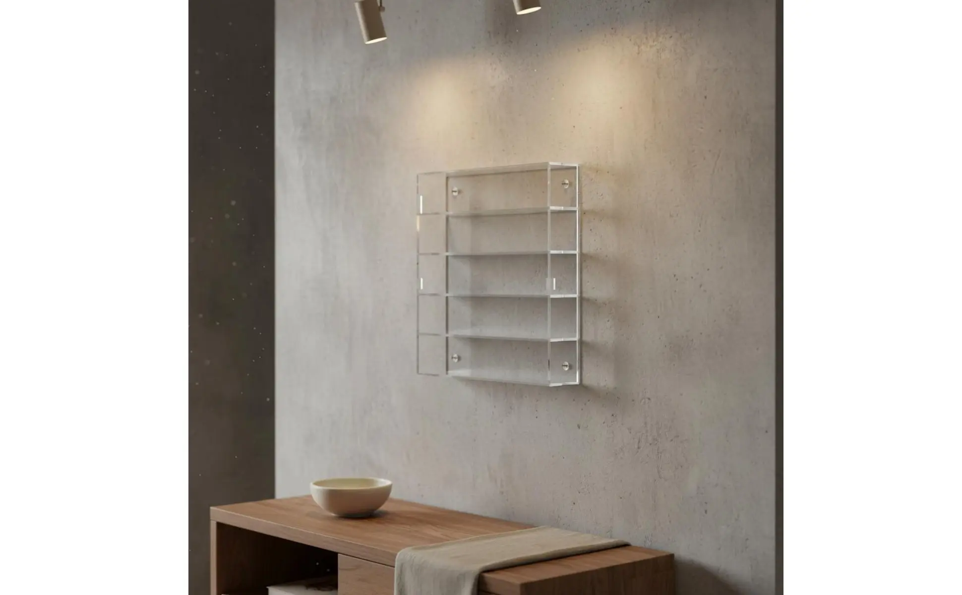 Acrylic Commemorative Coin Display Case Dustproof Wall Mount Coin Display Cabinet Holds 45 Coins for Collectors