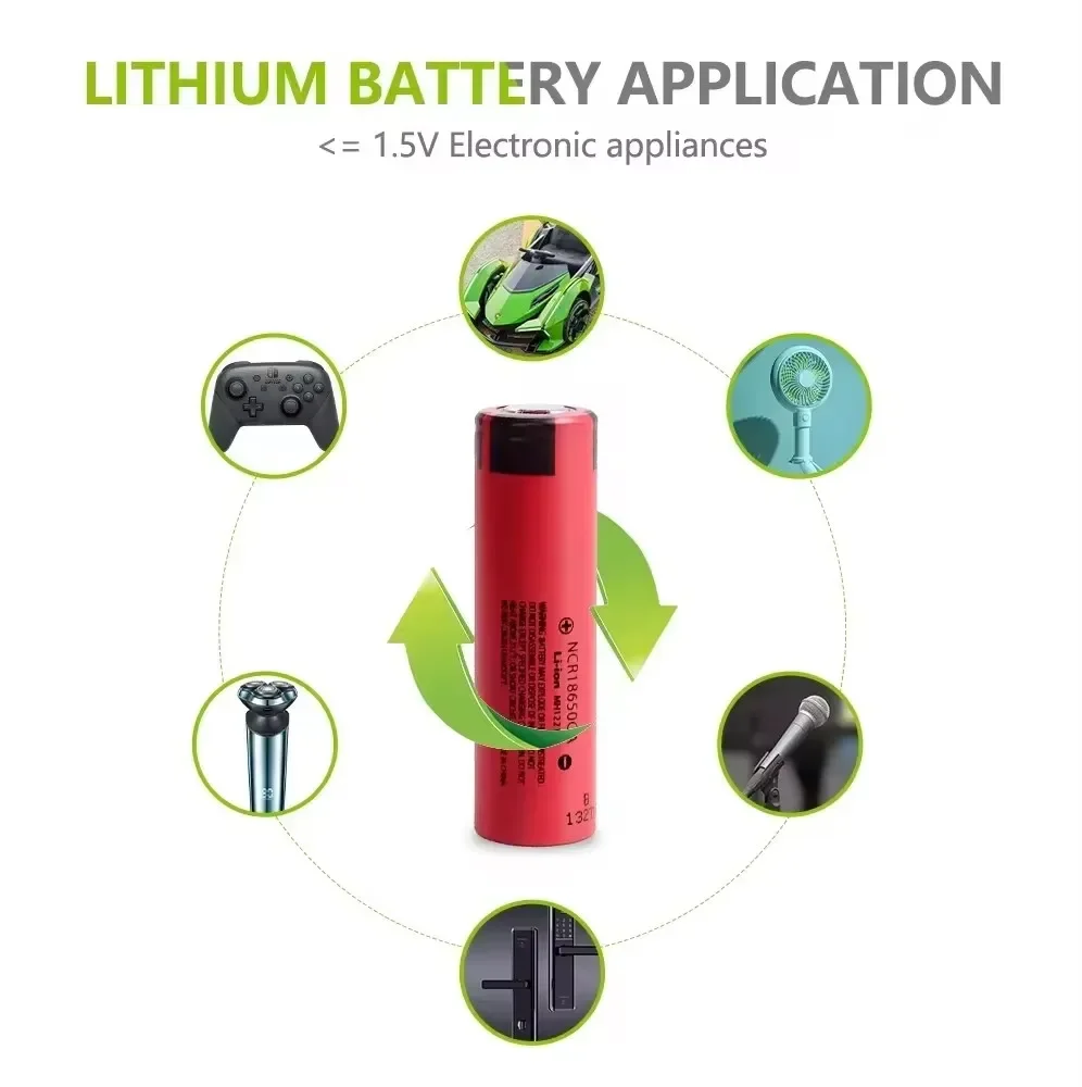 GA 18650 GA 30A of 3.7V 3500mAh 18650 rechargeable flat-top lithium battery