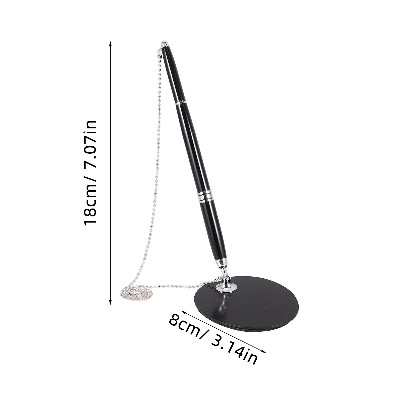 مكتب معدني قلم حبر جاف مطرز سلسلة حامل آمنة عداد الكتابة أداة لمكتب البنك فندق الصلب الأمن القلم القرطاسية #6