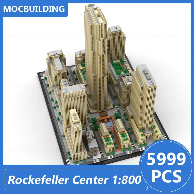 Rockefeller Center 1:800 Scale Architecture Model Moc Building Blocks Diy Assemble Bricks Collection Display Toys Gifts 5999PCS