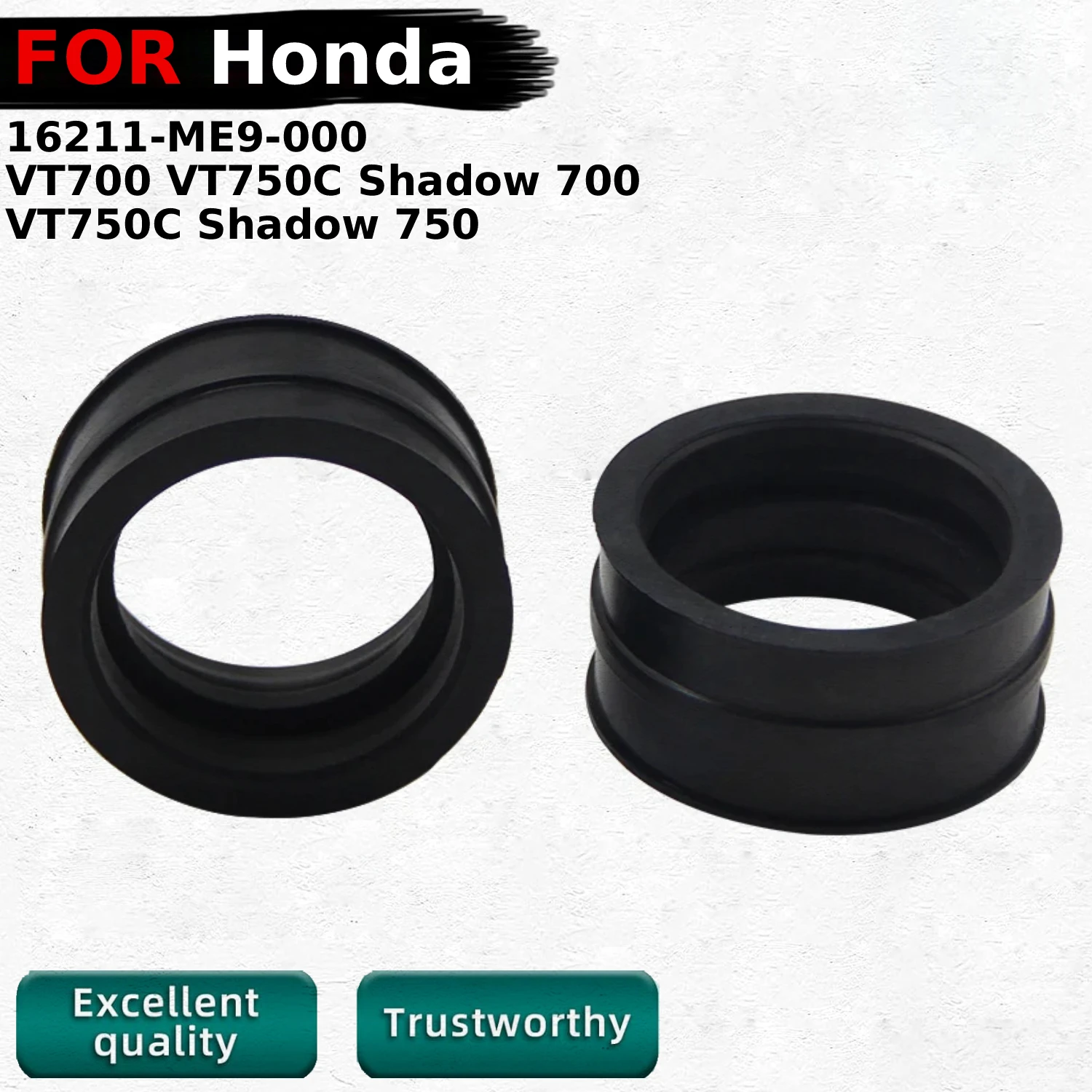 

2Pcs Motorcycle Carburettor Interface Adapter Intake Manifold For Honda VT700 VT750C Shadow 700 1983-1987 750 1983 16211-ME9-000
