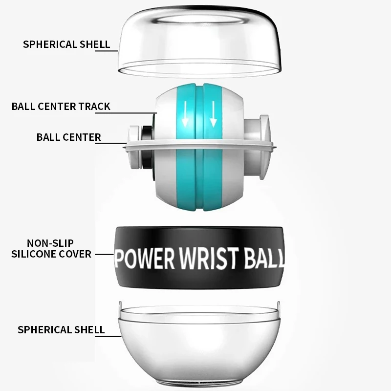 Self-starting wrist power ball lighting fitness grip device hand muscle training equipment wrist wrist power ball portable