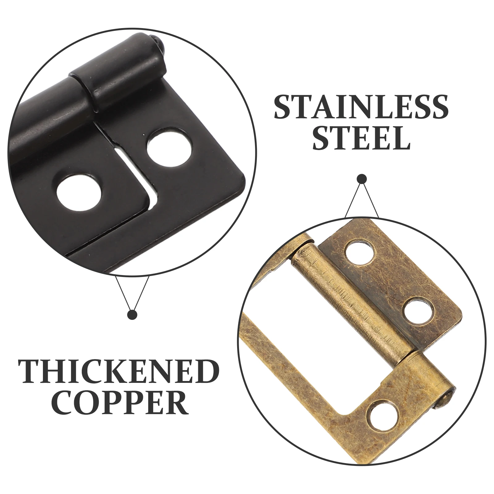 

12pcs Thickened Mute Sub Door Hinge Heavy Duty Copper Iron Silent Flat Hinge For Wooden Doors Home Furnituredecoration Black