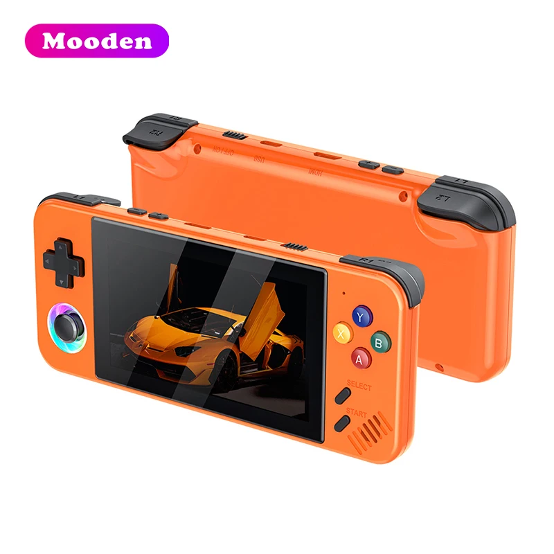Mooden M41P  Handheld Game Console 4.2 Inch IPS HD Screen Built-in Controller Colorful Cool Light Effect Portable Game Player