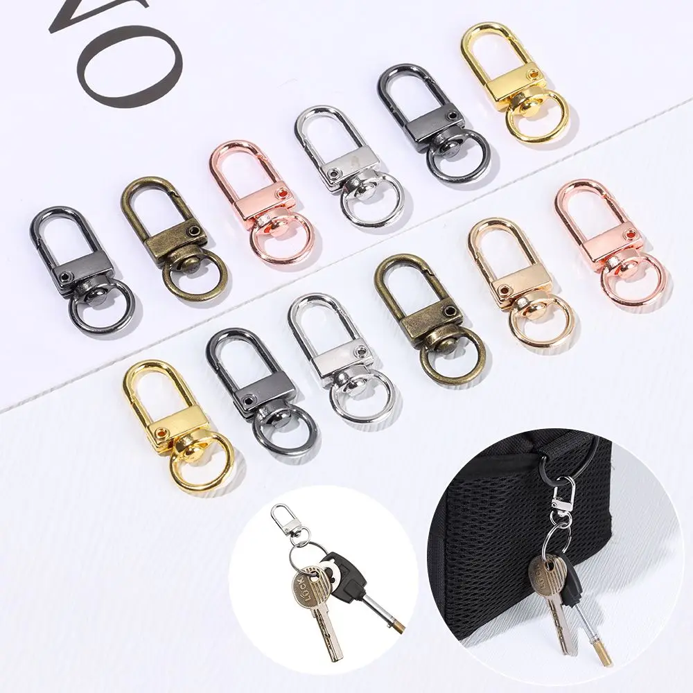 5Pcs Hardware Bag Part Accessories Jewelry Making Split Ring Lobster Clasp Hook Bags Strap Buckles Collar Carabiner Snap