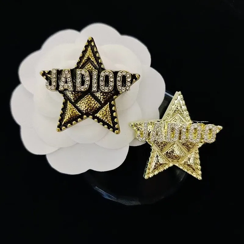 

Concave-Convex Surface Irregular Pattern Five-Pointed Star Pin Fashionable Clothing Collar Pin Hot-Selling Brooch New Collar Pin