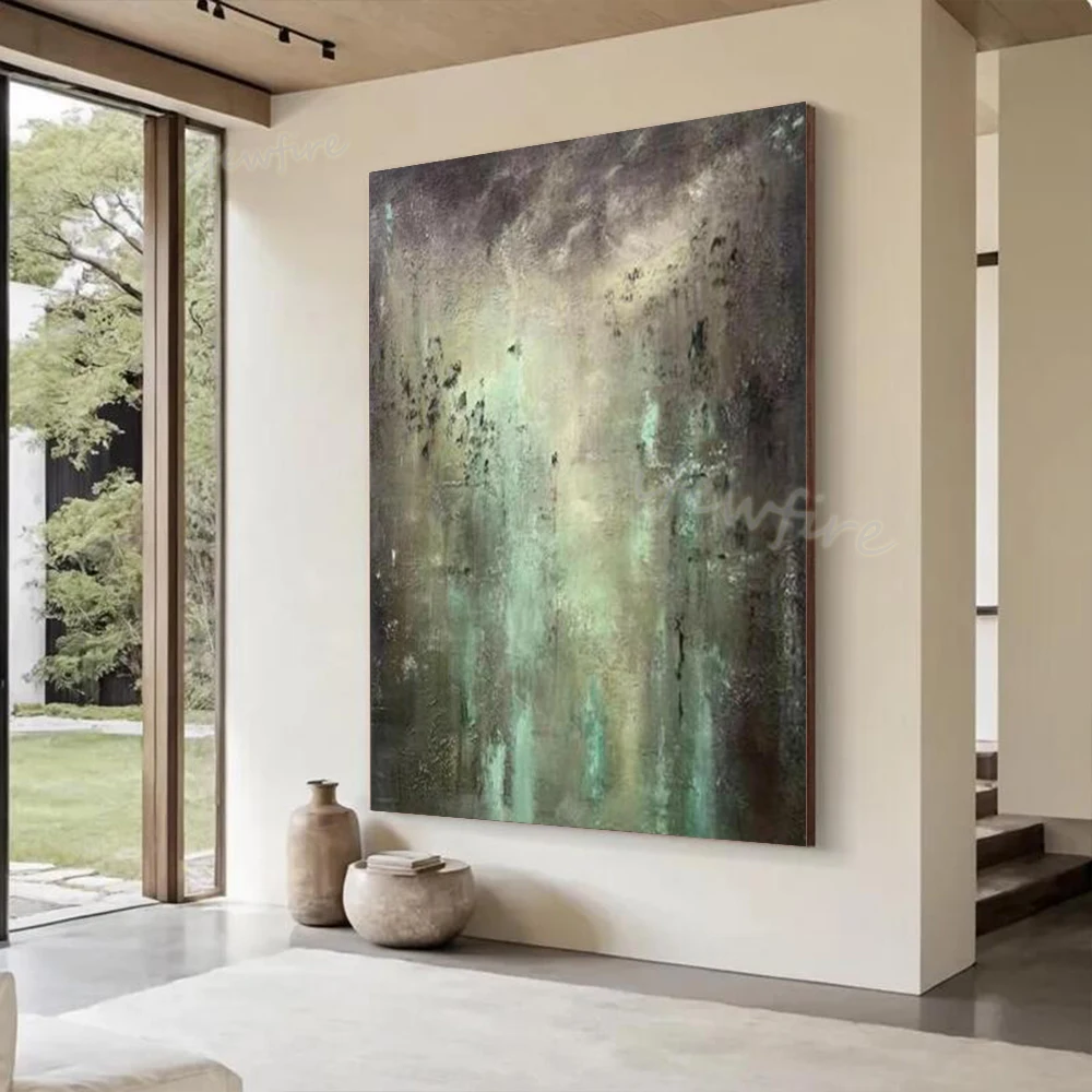 Modern Oil Painting Pop Handmade Abstract Thick Mural Canvas Knife Arts Artwork for Living Room Decor Image Top Wall Picture Art