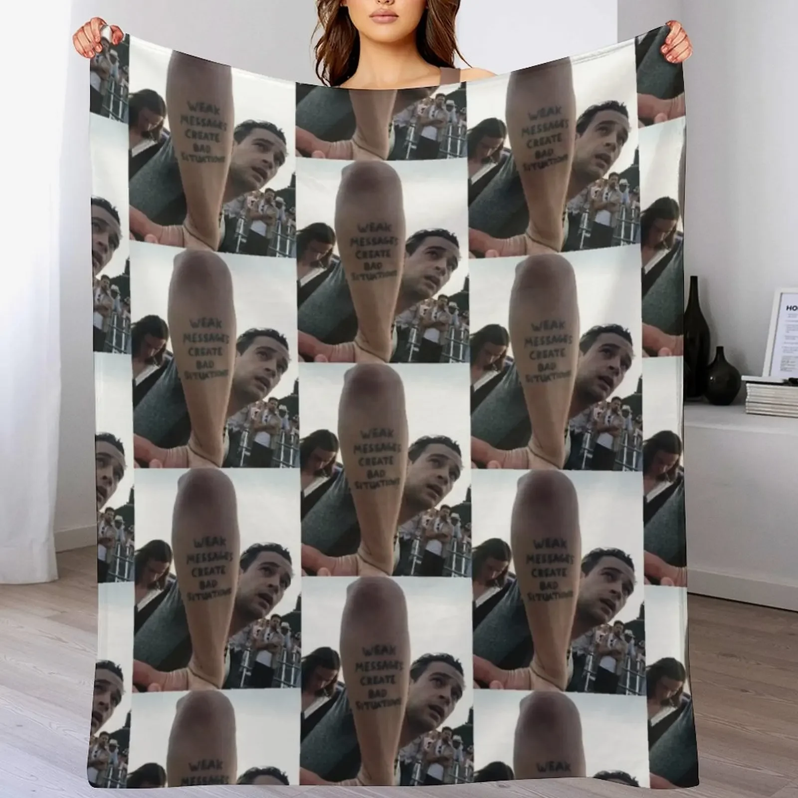 

Matty Healy - weak massages create bad situations Throw Blanket Elegant Warm Throw Blanket for Hotel Home