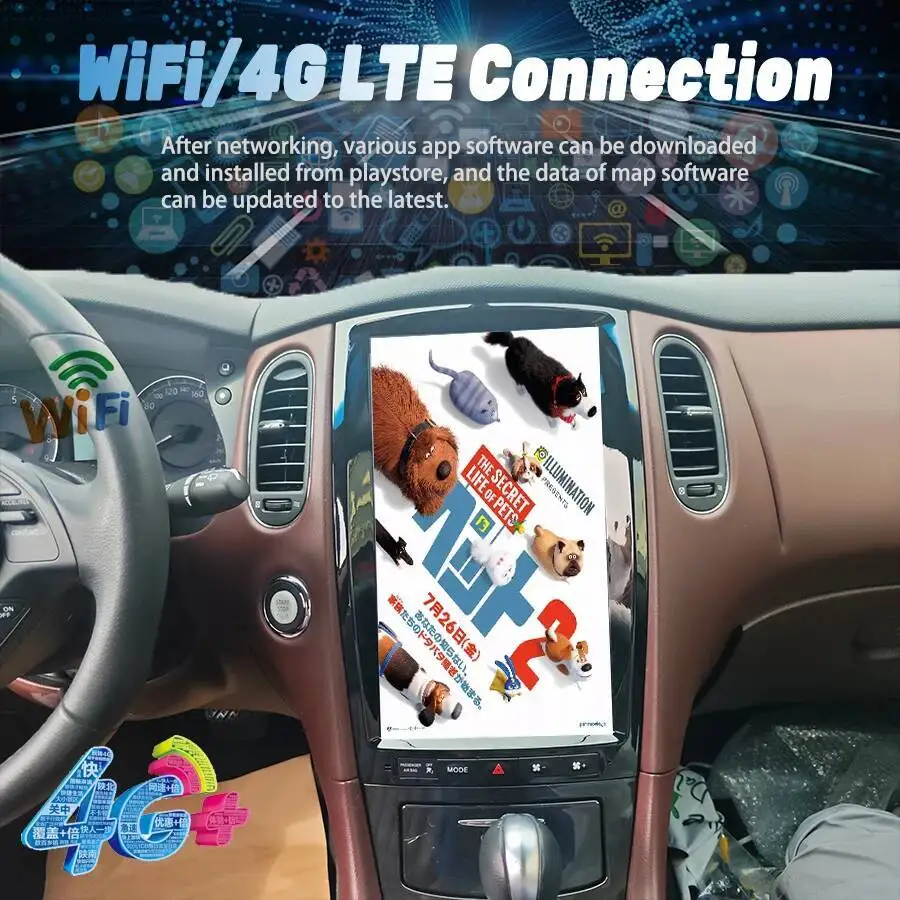 Android Multimedia Navigazione Auto Radio Stereo 13.8 pollici Per Infiniti QX50 EX35 EX25 2013-2022 Lettore Video GPS Carplay WiFi 4G