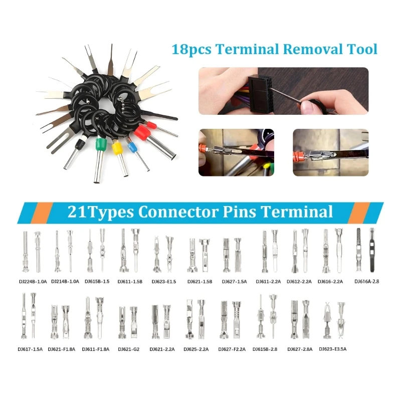 N7MD 720Pcs Stecker Pin Terminals Auto Elektrische Draht Terminals 1-3,5mm
