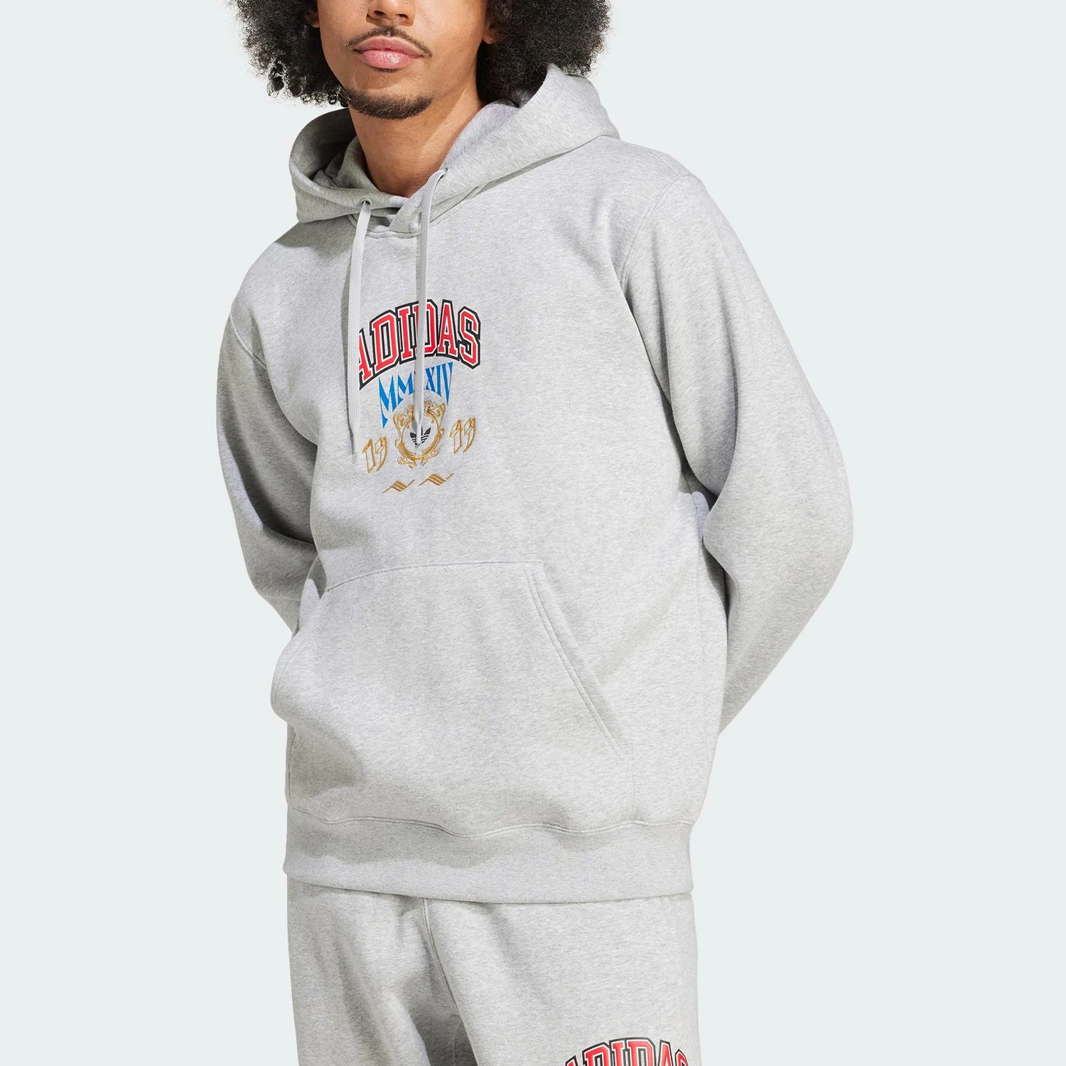 Adidas genuine Three Leaves Men's Knit Loose Hooded Casual Sweatshirt IX6770
