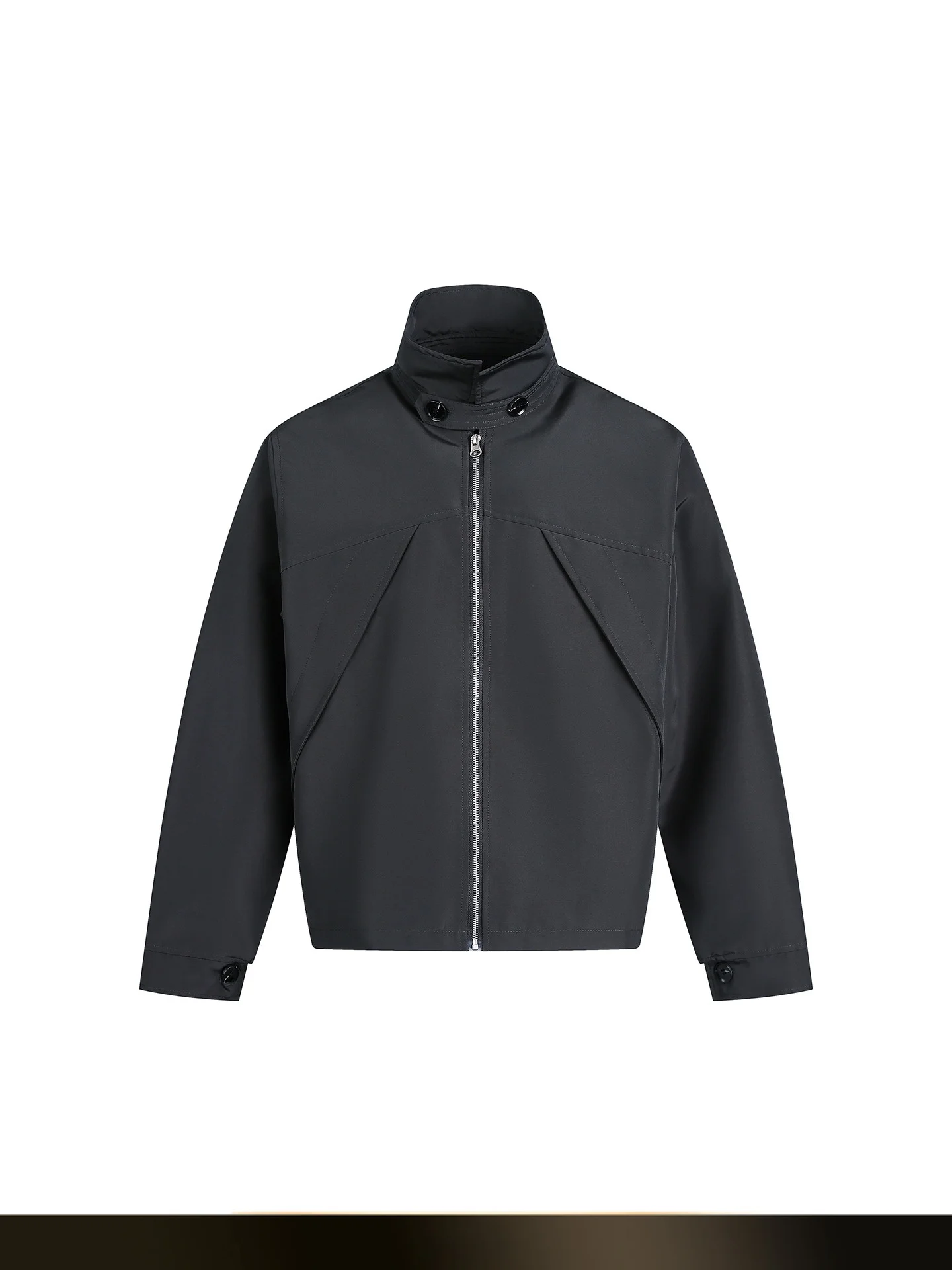 

NTED Retro Japanese Sle Deconstructed Patchwork Pure Color ort Jaet Men's Autumn New Sle Harlington Stand Collar Loos...