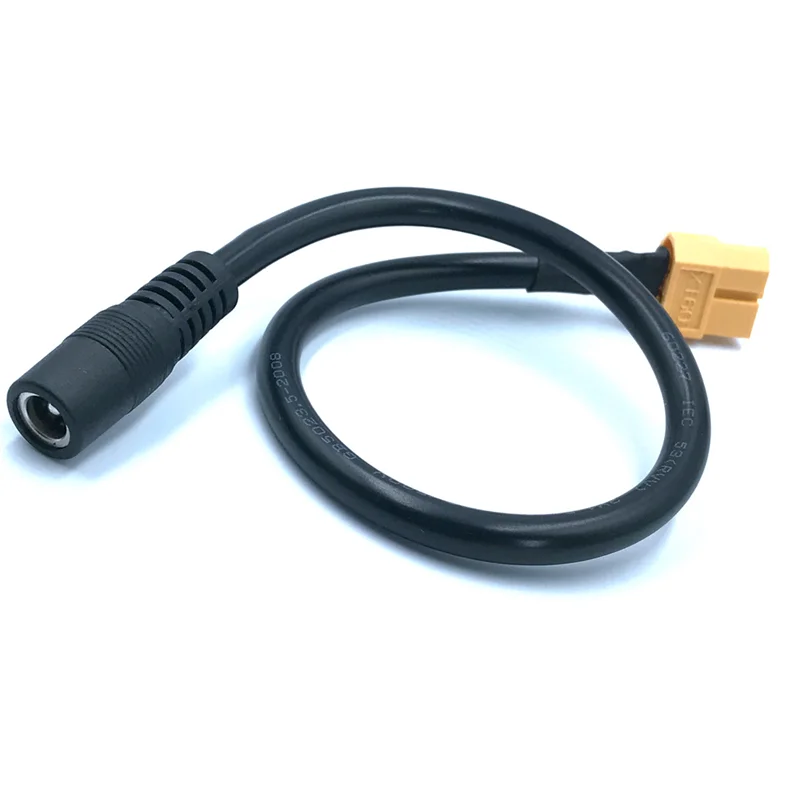 Cabo adaptador de alimentação para FPV Monitor Drone, cabo de alimentação, Jack fêmea para DC 5.5mm X 2.5mm, XT60 XT-60, 1Pc
