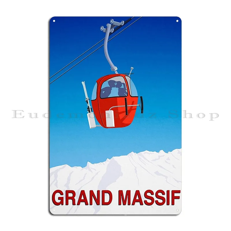 Grand Massif Metal Sign Poster Kitchen Printing Cinema Pub Club Tin Sign Poster
