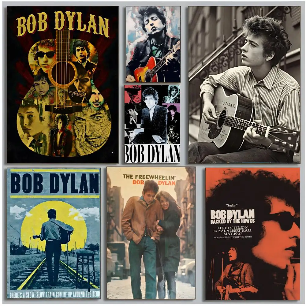 Classic Singer B-Bob Dylan Poster Modern Wall Art Bedroom Living Room Print Unframed