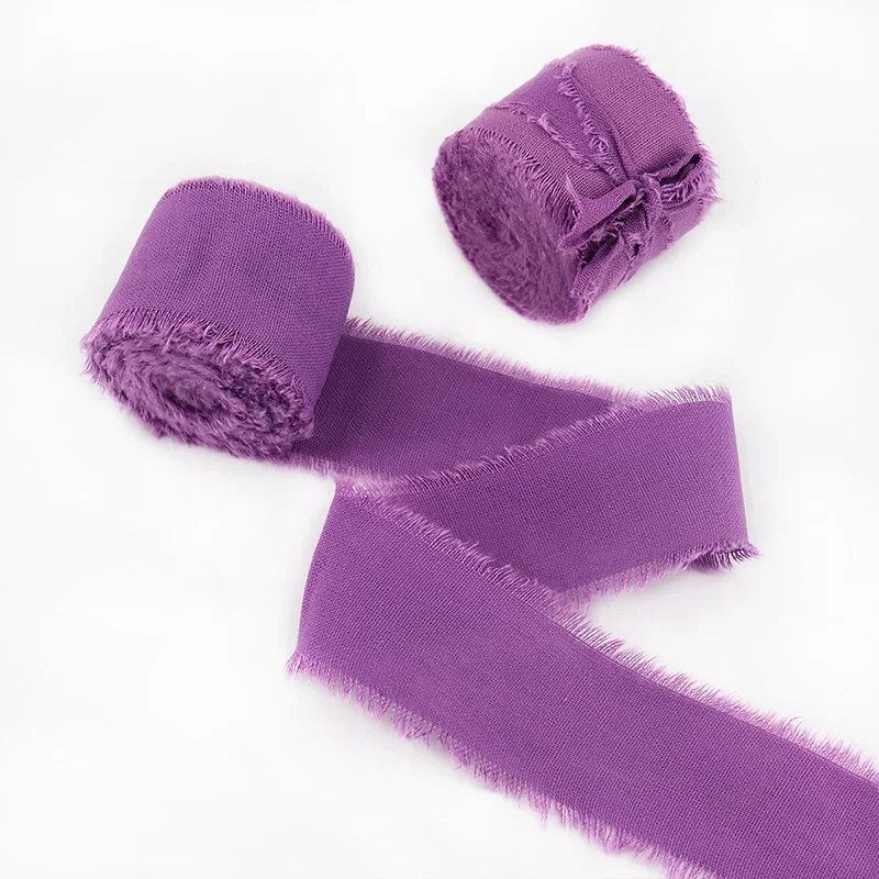 Solid Color Cotton Ribbon, 3.8cm x 5 Yards