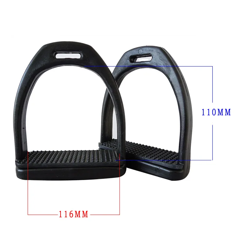 1 زوج ركاب الحصان عالية القوة البلاستيك ركوب الخيل الركاب مع وسادة مطاطية غير قابلة للانزلاق أداة الحصان الملحقات