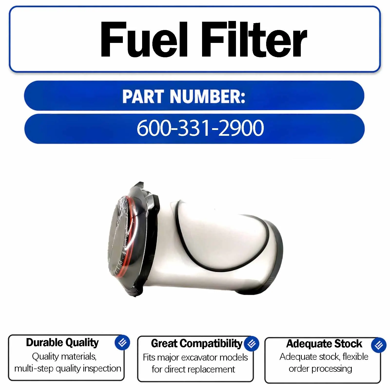 Fuel Filter JM-3110 For Komatsu PC200-8N1 PC350-10 Crawler Excavators