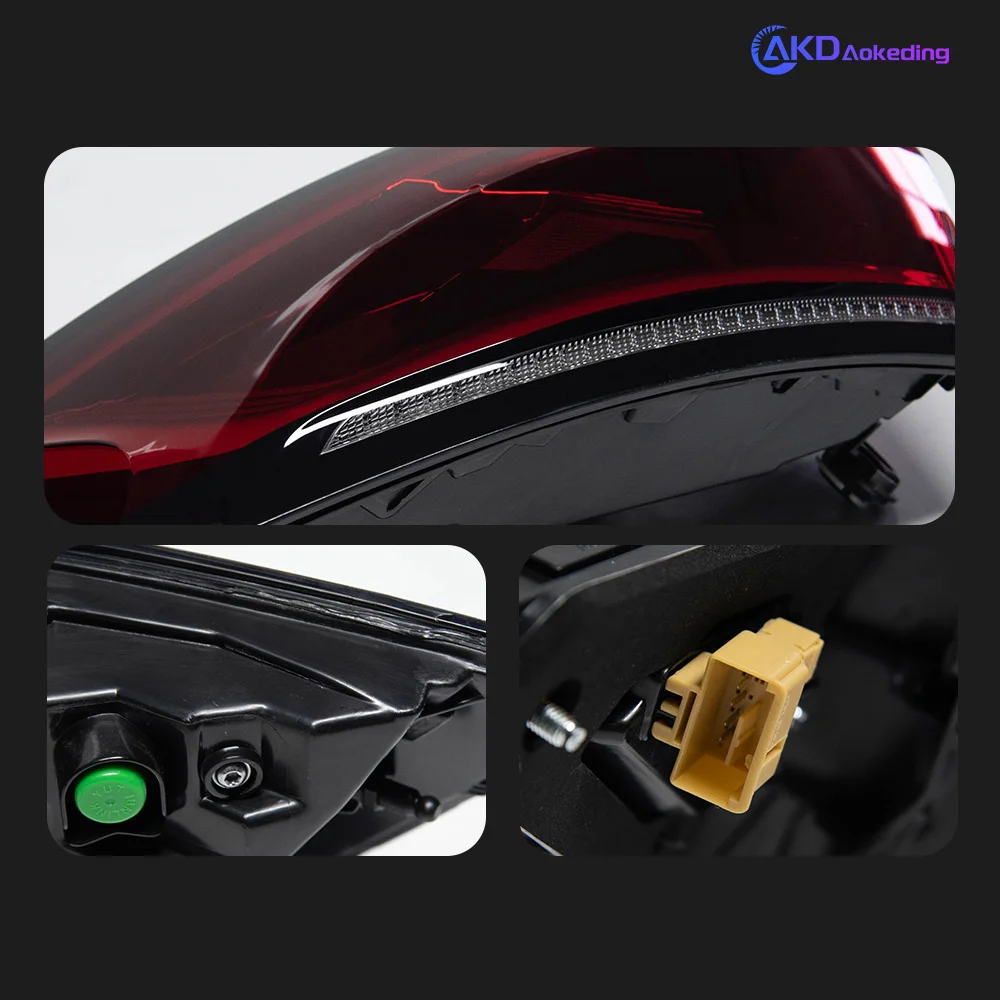 AKD Tuning Cars Tail Lights for VW Jetta Tail Light 2019-2022 MK7 LED Rear Lamp Golf MK7 Stop DRL Brake Dynamic Parking Lights