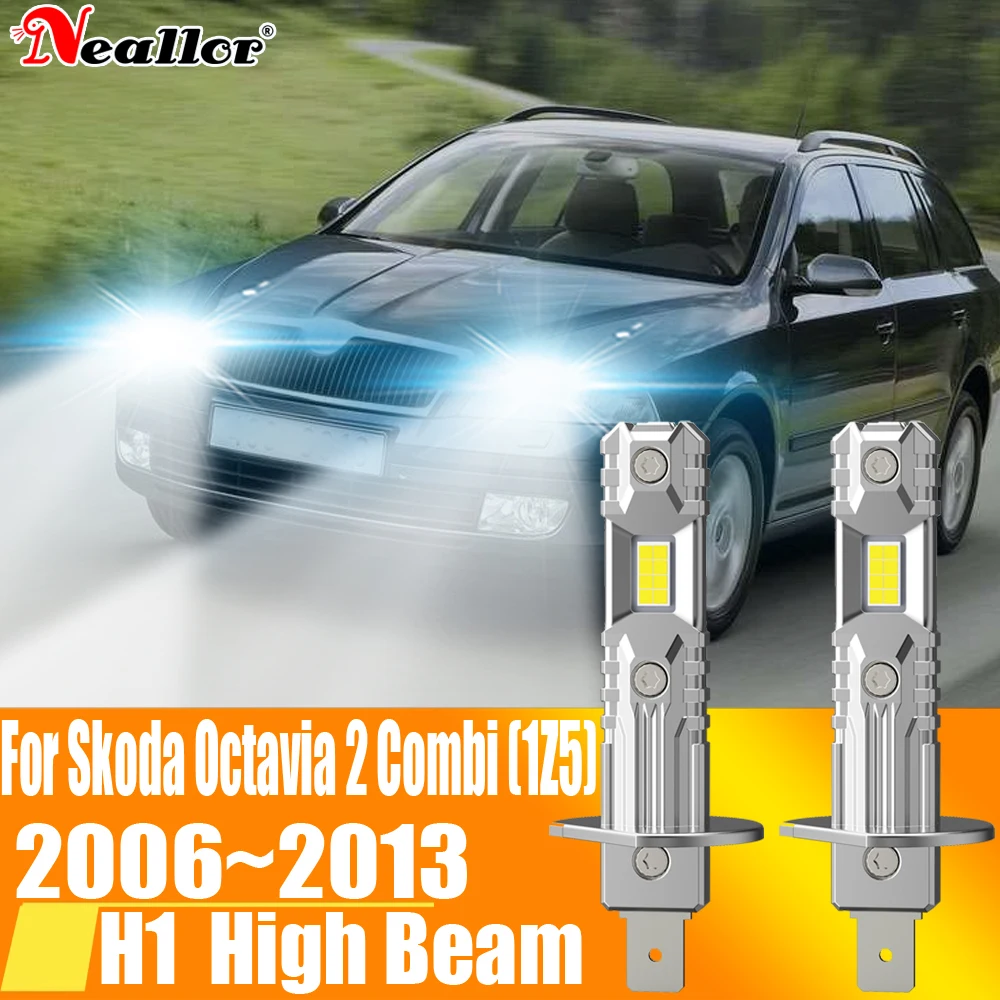 

2 шт., Автомобильные светодиодные лампы H1 12 В 55 Вт для Skoda Octavia 2 Combi