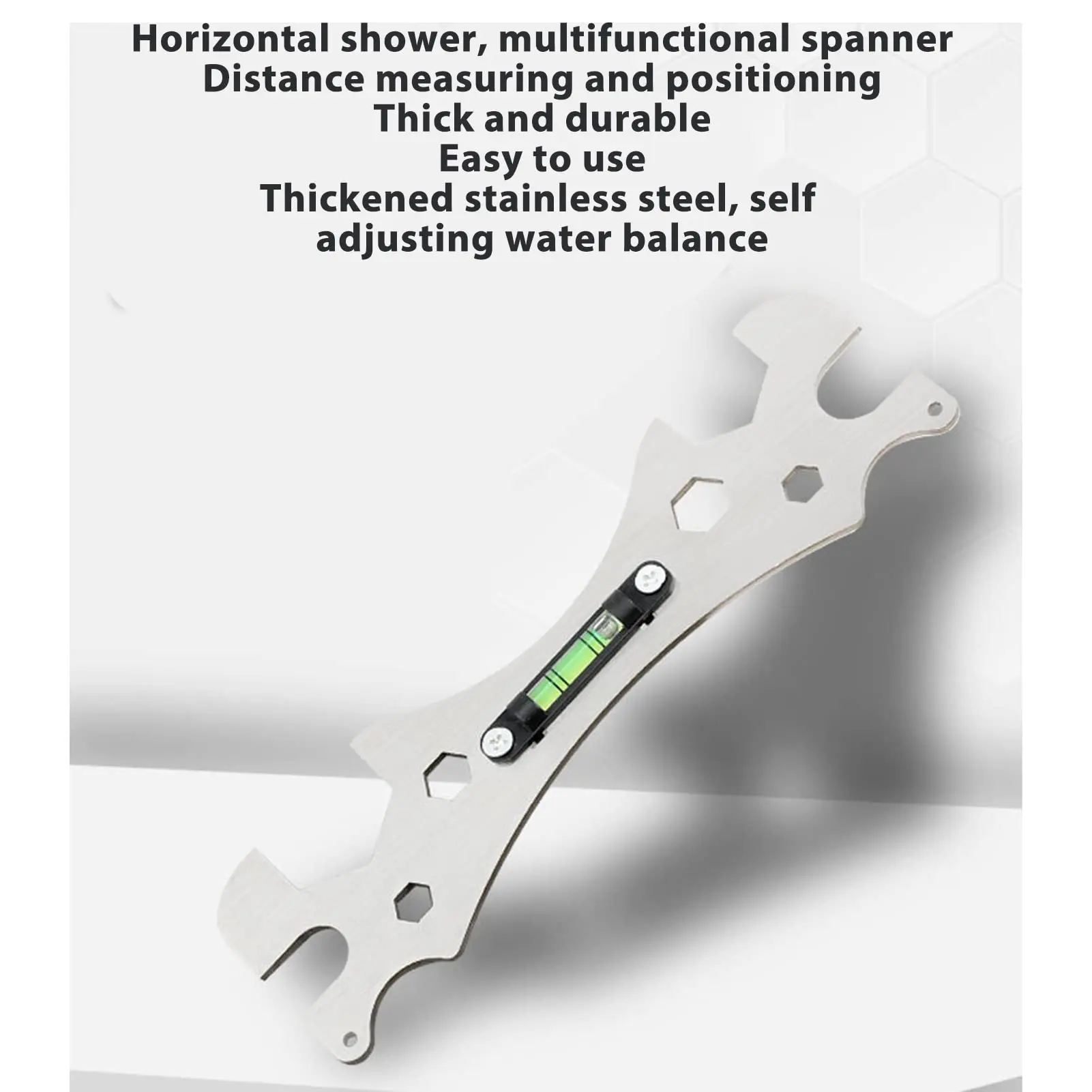 Special Bend Angle Wrench Tools with Leveler Shower Faucet Installation Bathroom Multifunctional Level Wrench Measuring Tool