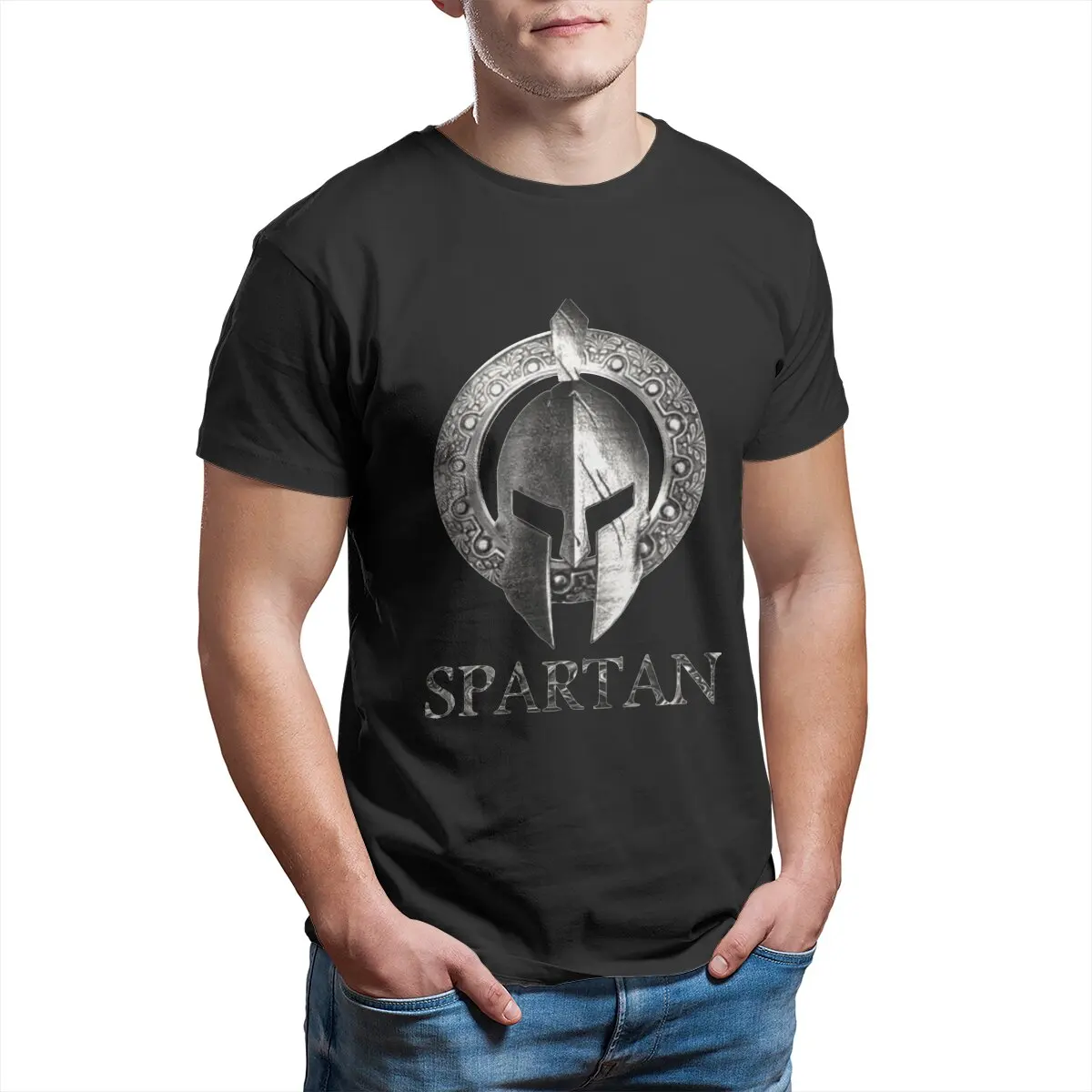 

SPARTAN X 111 spartan warrior helmet Unisex T-Shirt for Men Pure Cotton Leisure T-Shirts Tees Clothing Gift