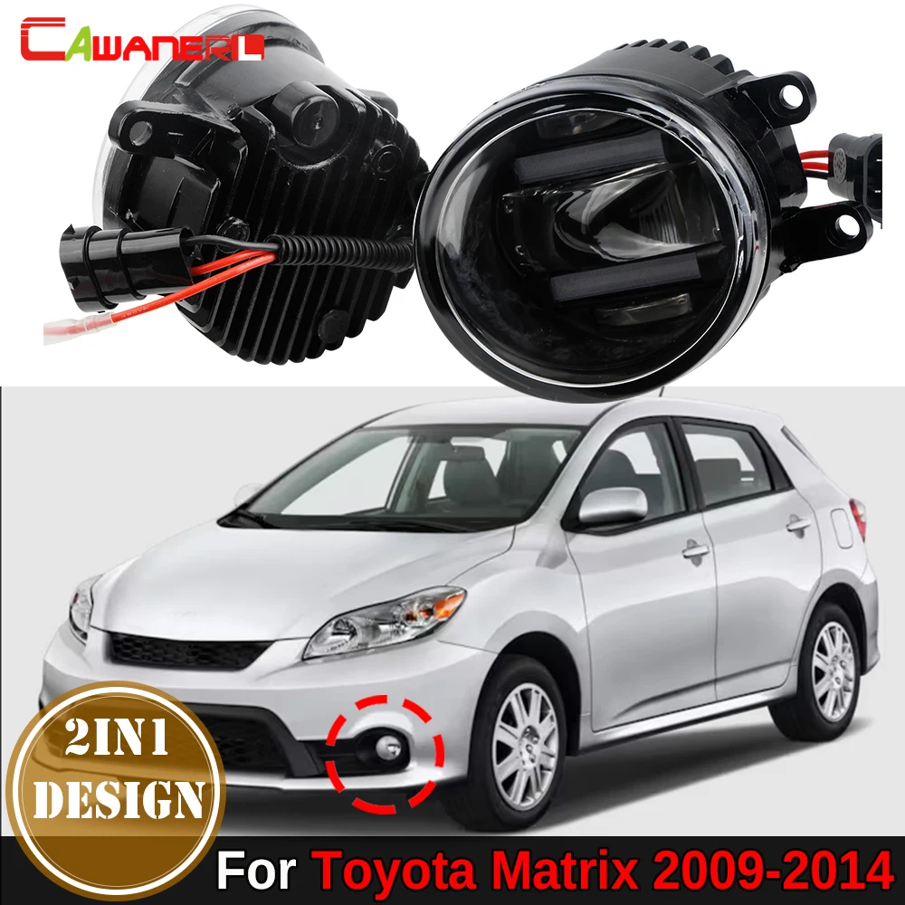 

2 X 36W Car H11 Glass Lens LED Fog Light Daytime Running Lamp DRL Assembly For Toyota Matrix 2009 2010 2011 2012 2013 2014