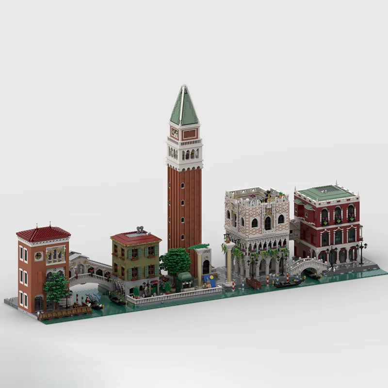 25985pcs MOC Modular Buildings Venice Finale Model Building Blocks Birthday Idea Brick Display Education Collection Creative DIY